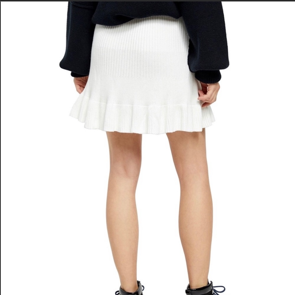 NWT FREE PEOPLE SOLID GOLD WHITE SWEATER SKIRT - Picture 2 of 9